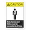 Signmission ANSI Sign, Body Harnest & Lifeline Must Connected All Times 10in X 7in Plastic, 7" H, 10" W, Lndscp OS-CS-P-710-L-19743 - alternate 1